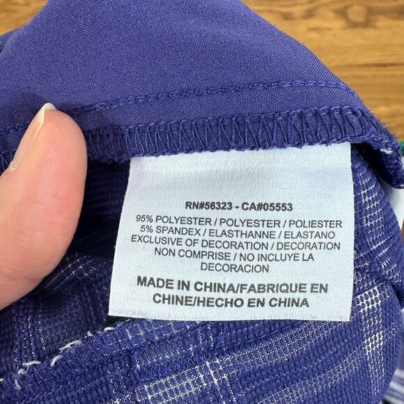 Nike Golf Purple Plaid Mid Rise Tour Performance Straight Leg Pants - Picture 5 of 8